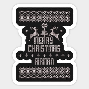 Merry Christmas AIRMAN Sticker